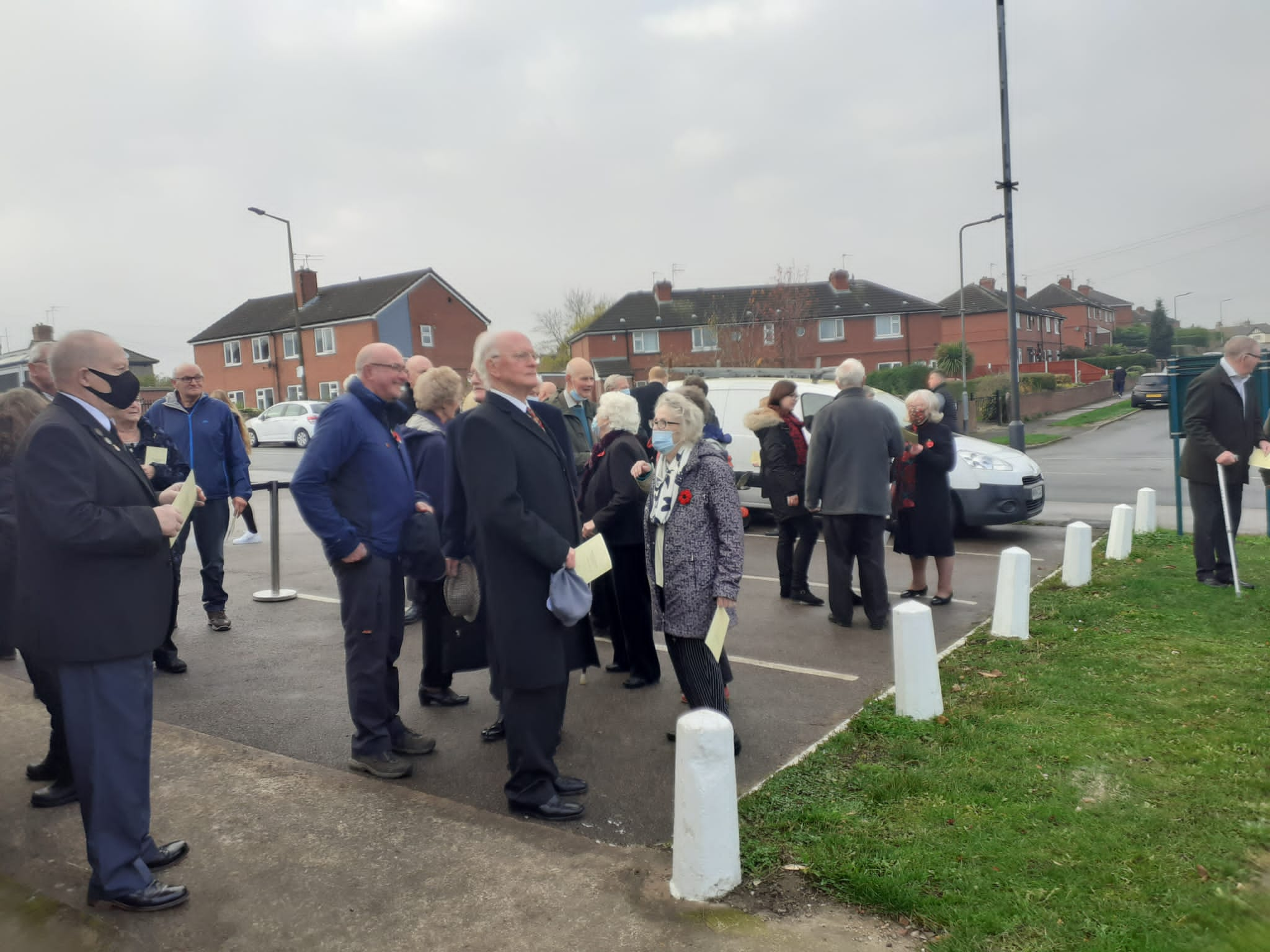 people at remembrance day service